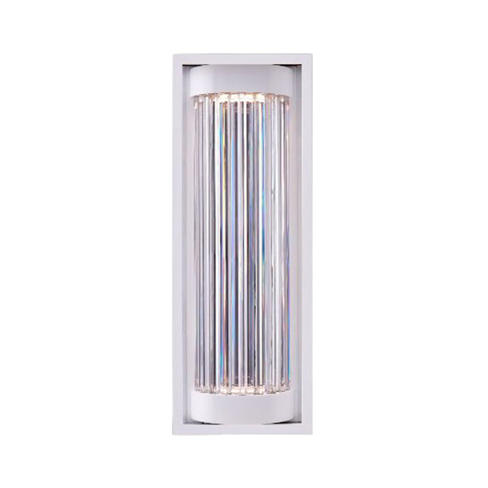 Cilindro Esterno Outdoor LED Wall Light in Matte White (Small).