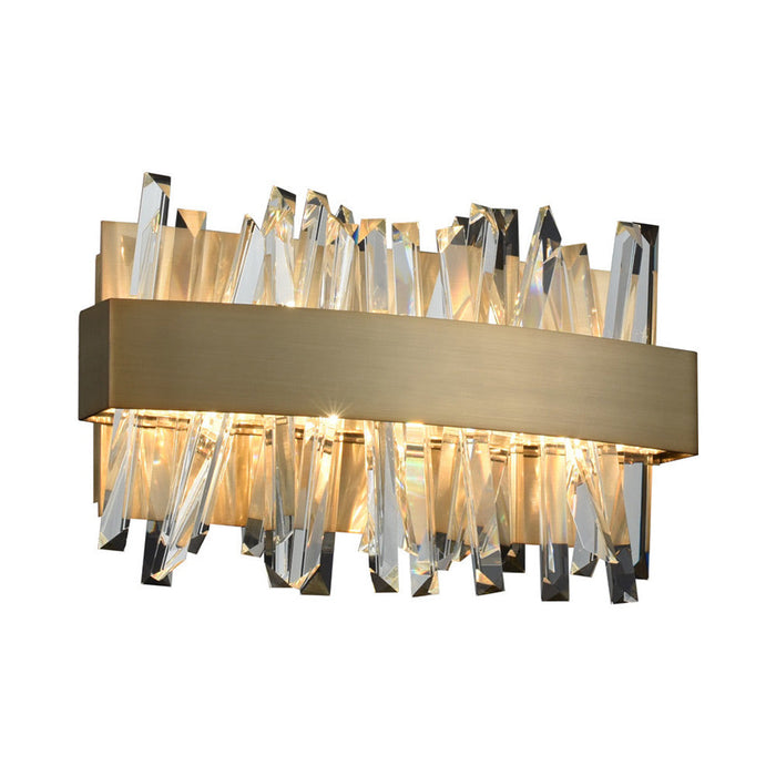Glacier LED ADA Vanity Wall Light in Brushed Champagne Gold (12-Inch).