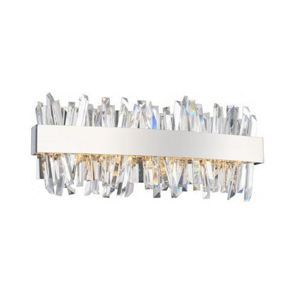 Glacier LED ADA Vanity Wall Light in Chrome (18Inch).
