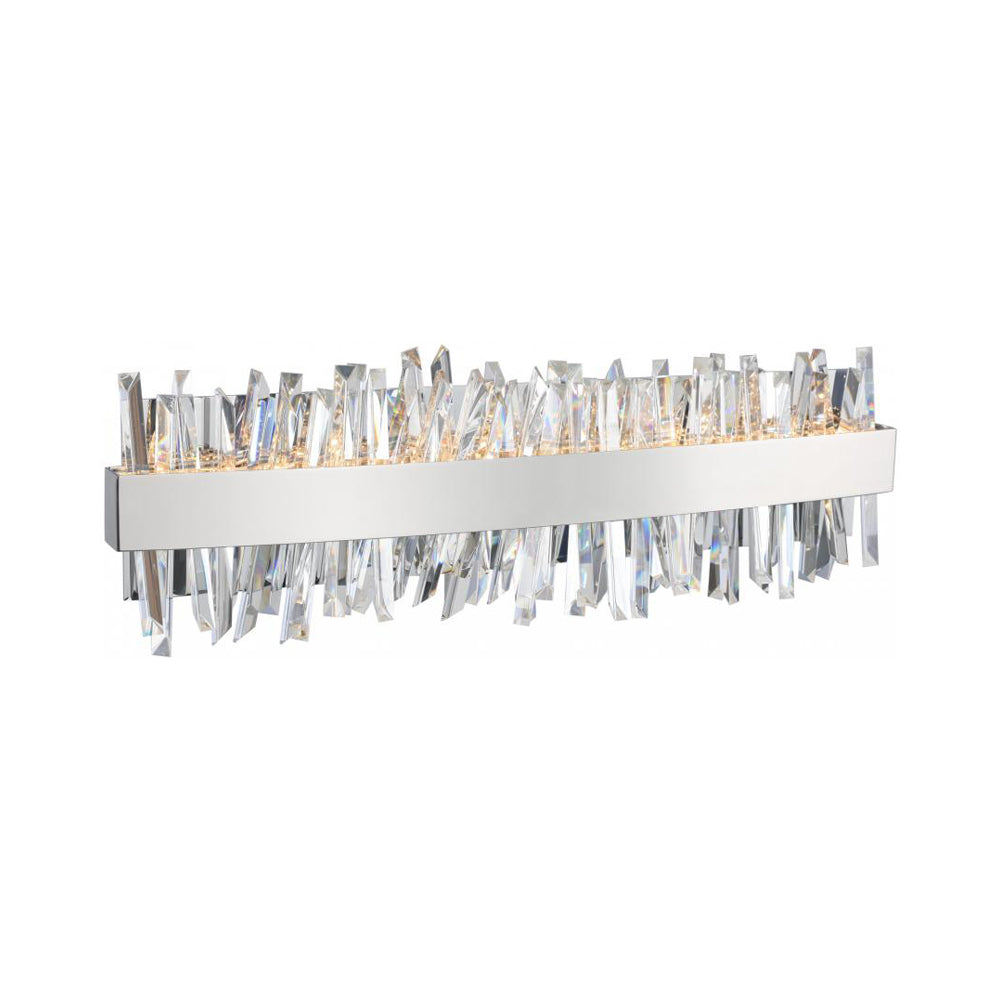 Glacier LED ADA Vanity Wall Light in Chrome (24-Inch).