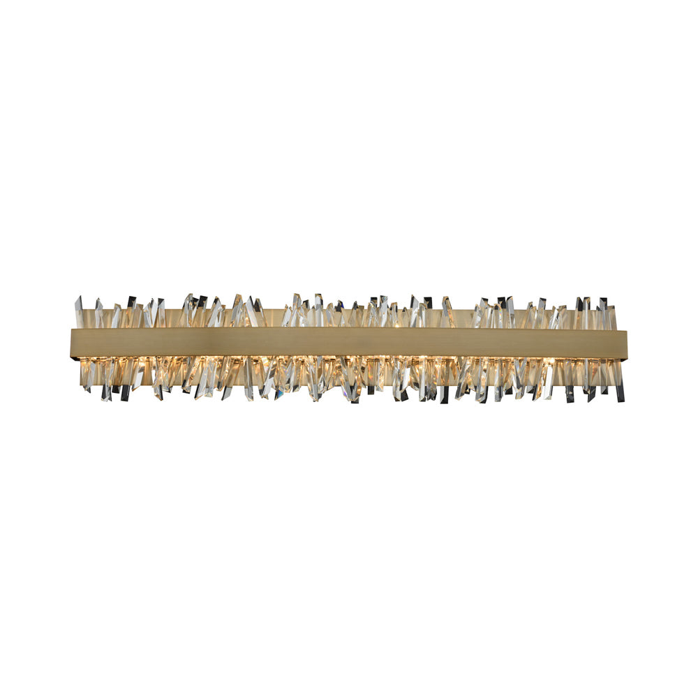 Glacier LED ADA Vanity Wall Light in Brushed Champagne Gold (38-Inch).