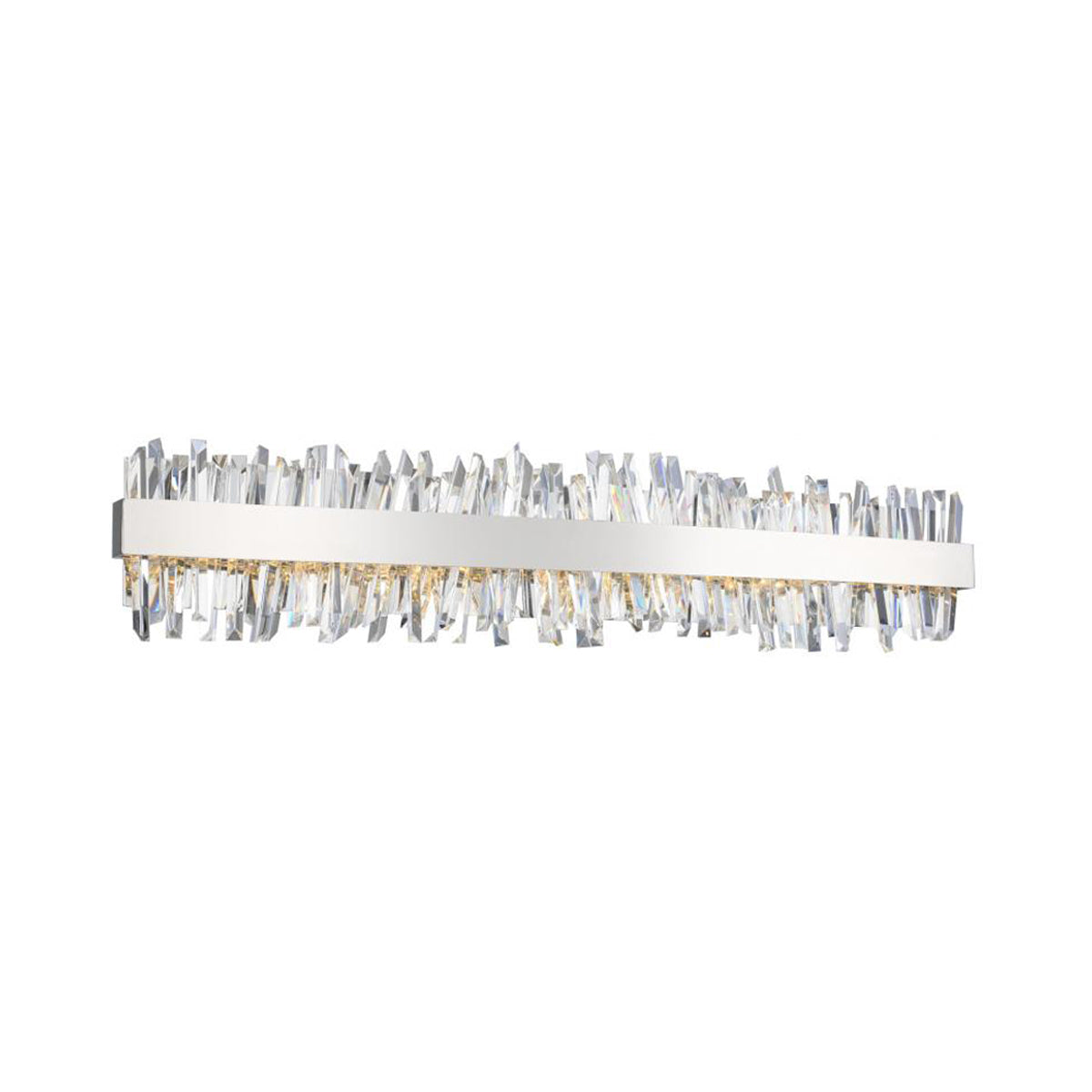 Glacier LED ADA Vanity Wall Light in Chrome (38-Inch).