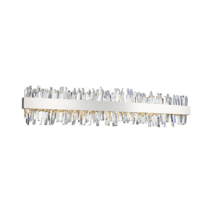Glacier LED ADA Vanity Wall Light in Chrome (38-Inch).