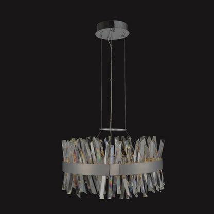 Glacier LED Round Pendant Light in Detail.