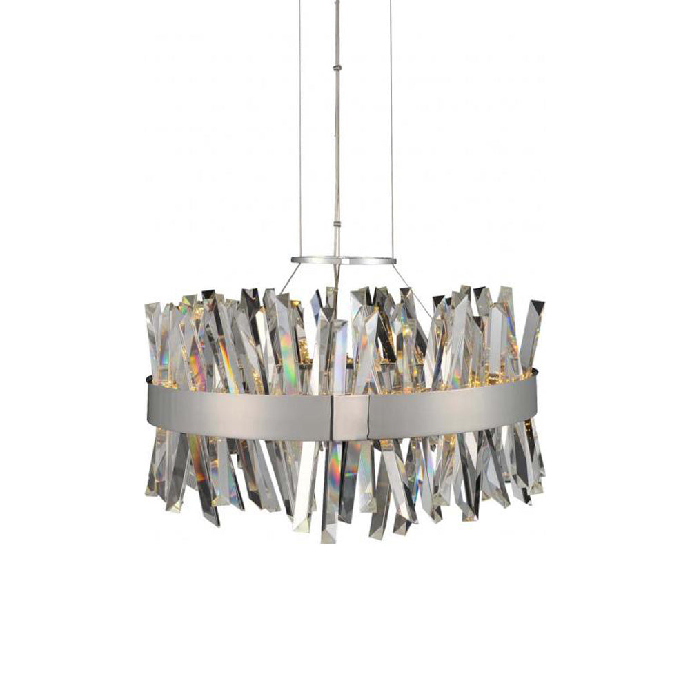 Glacier LED Round Pendant Light in Detail.