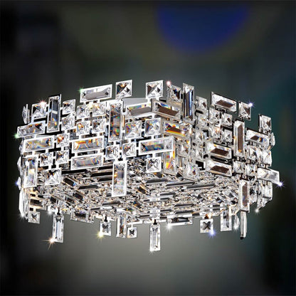 Vermeer Hex Flush Mount Ceiling Light in Detail.
