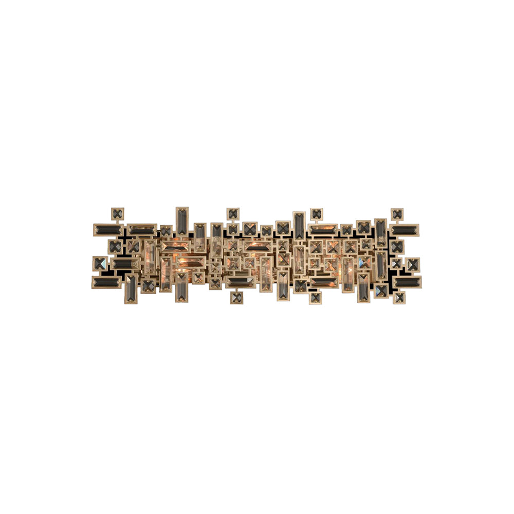 Vermeer Vanity Wall Light in Brushed Champagne Gold (Small).
