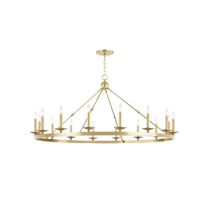 Allendale Chandelier in 16-Light/Aged Brass.