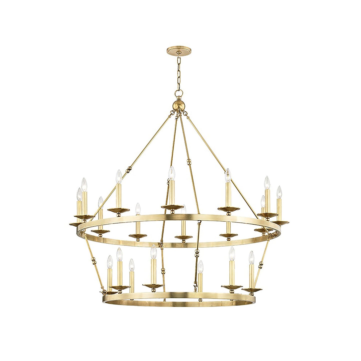 Allendale Chandelier in 20-Light/Aged Brass.