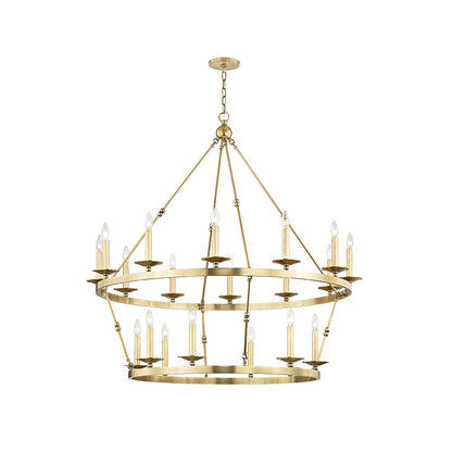 Allendale Chandelier in 20-Light/Aged Brass.