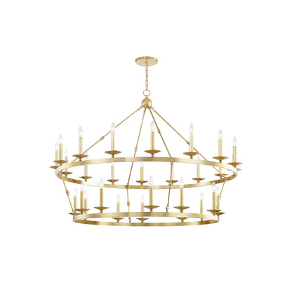 Allendale Chandelier in 28-Light/Aged Brass.