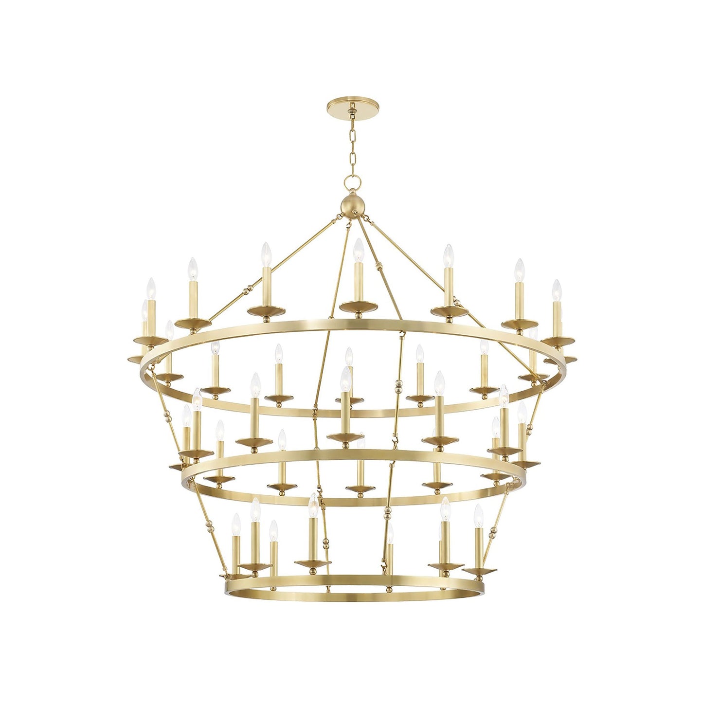 Allendale Chandelier in 36-Light/Aged Brass.