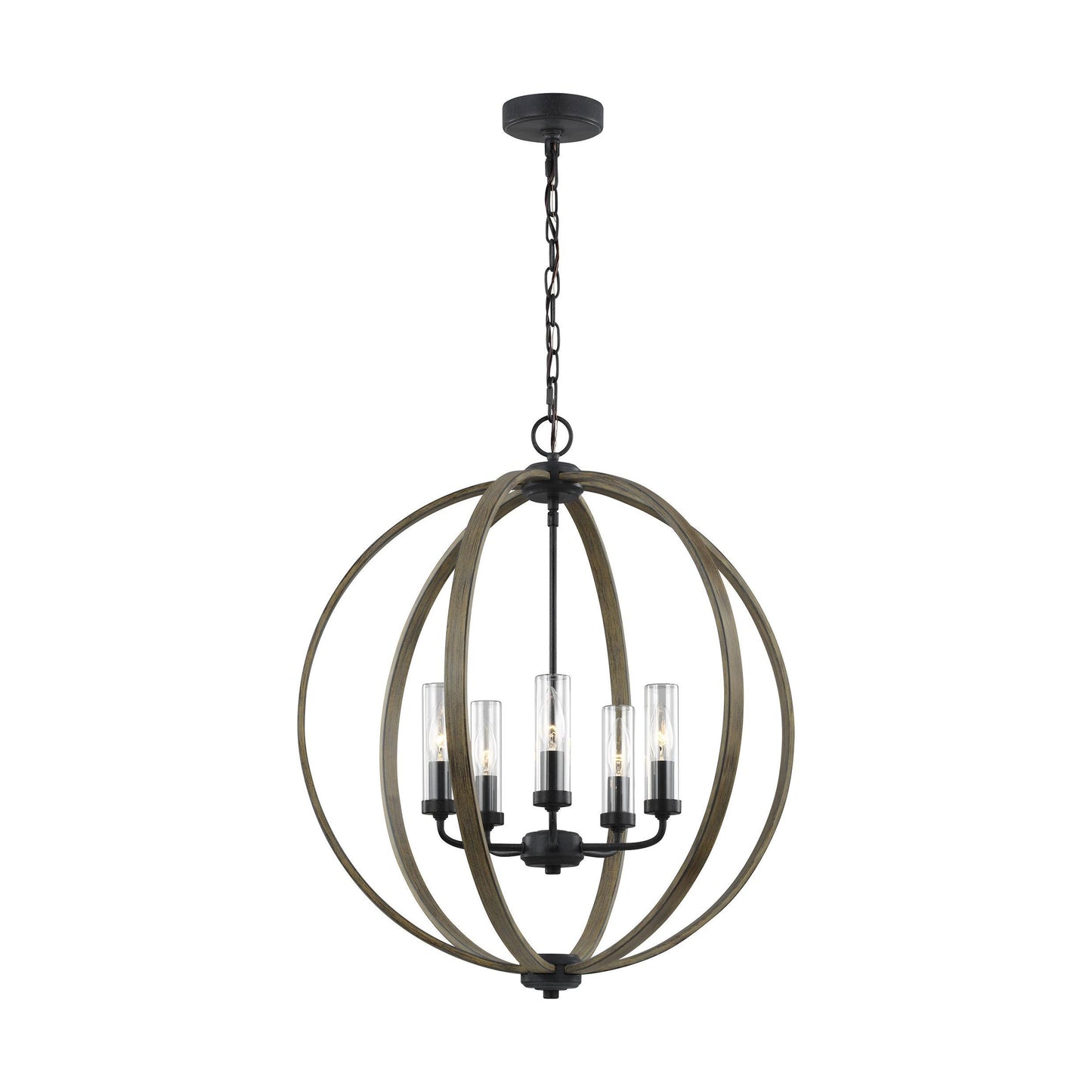 Allier Outdoor Chandelier in Grey.