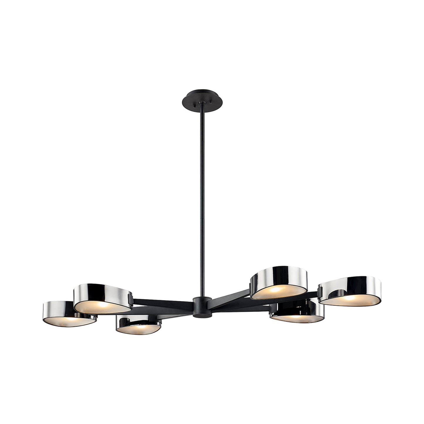 Allisio Linear Pendant Light in Carbide Black/Black Chrome.