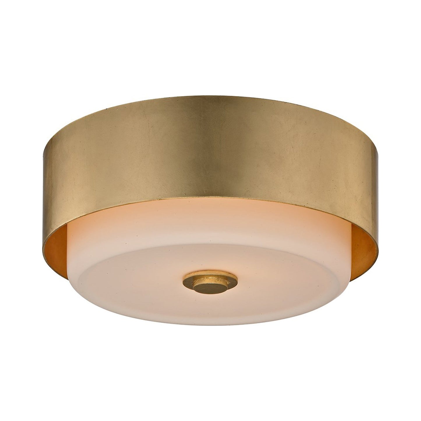 Allure Flush Mount Ceiling Light in Gold Leaf (Round).