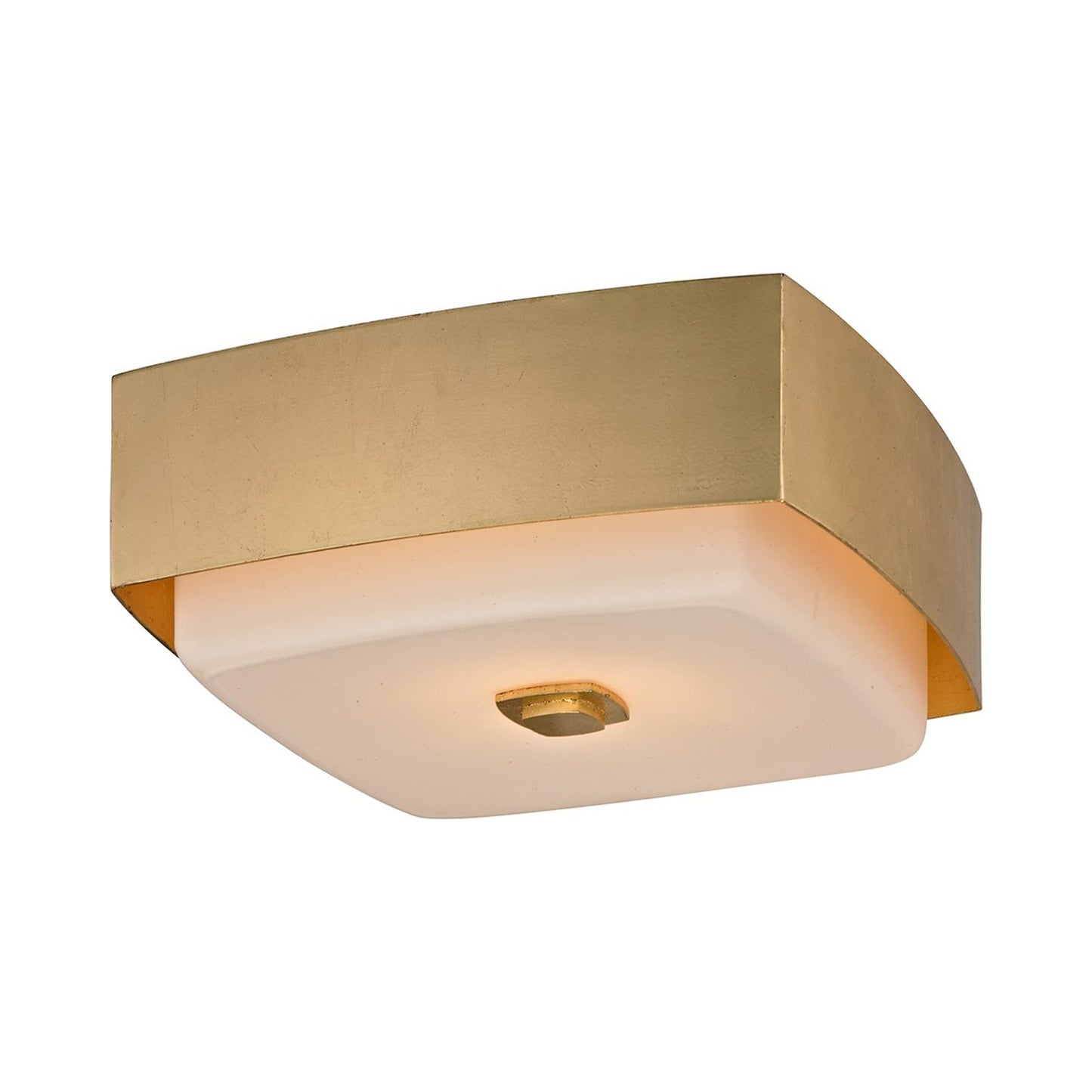 Allure Flush Mount Ceiling Light in Gold Leaf (Square).