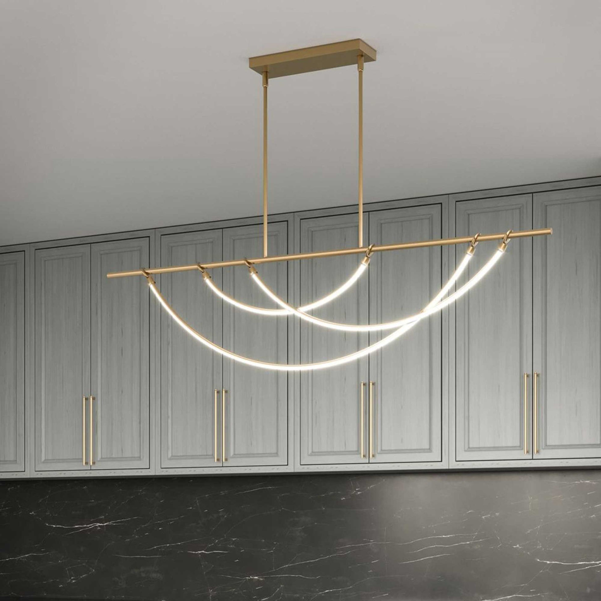 Aryas LED Linear Pendant Light in Detail.