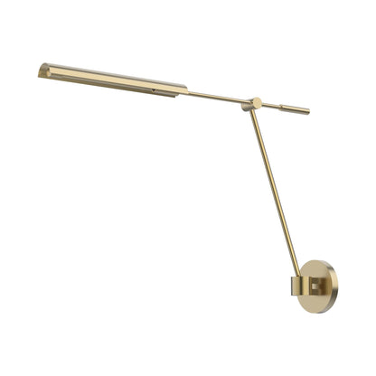 Astrid LED Adjustable Wall Light in Vintage Brass.