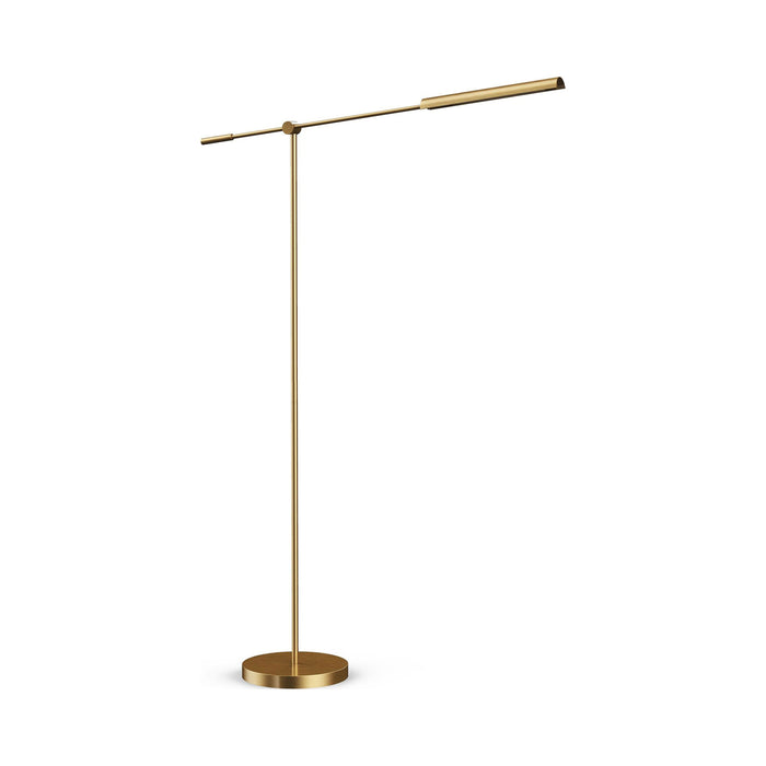 Astrid LED Floor Lamp in Vintage Brass.