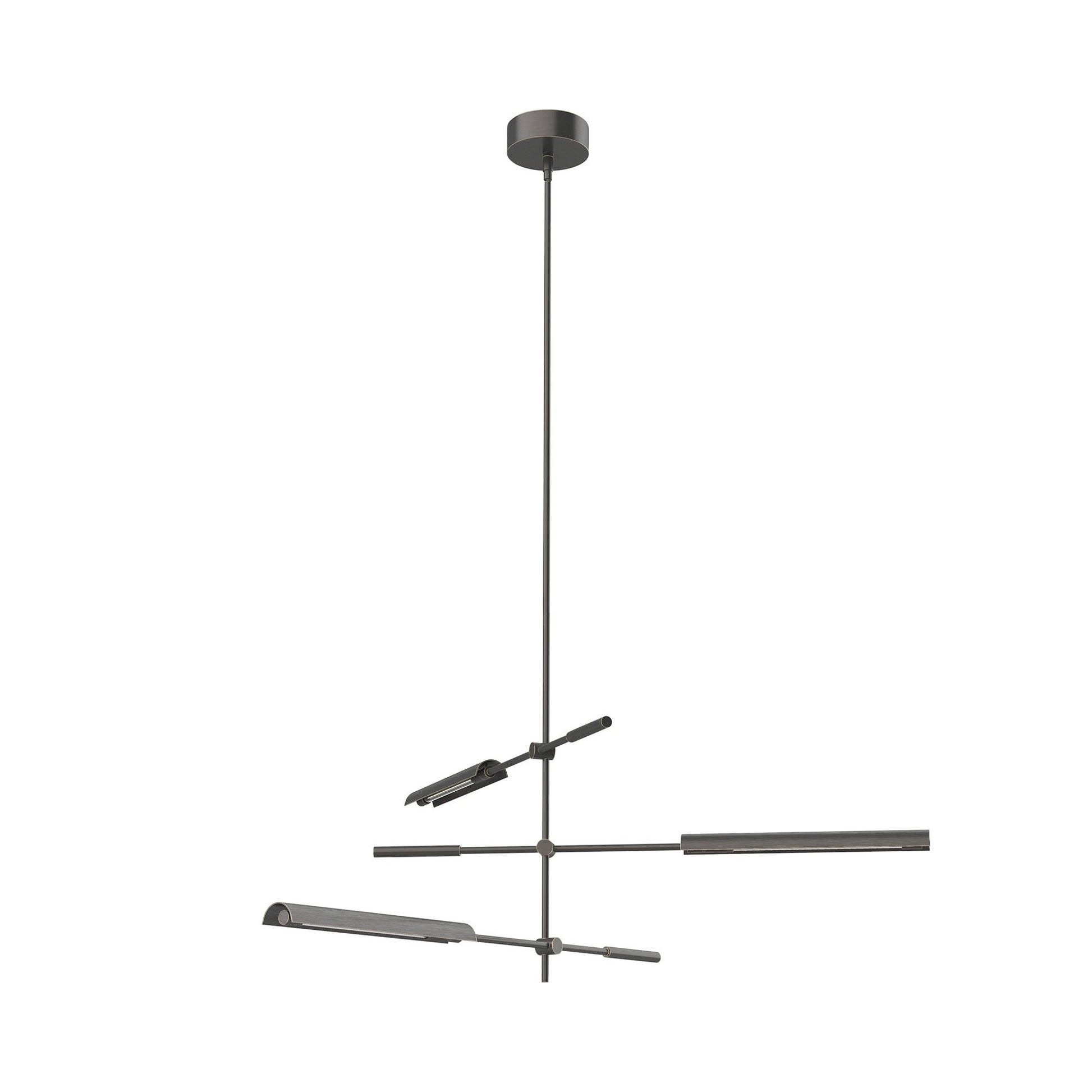 Astrid LED Multi Light Pendant Light in Urban Bronze (3-Light).