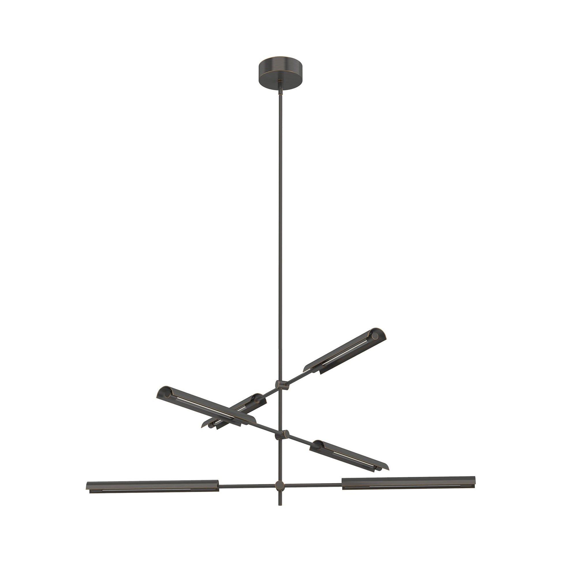 Astrid LED Multi Light Pendant Light in Urban Bronze (6-Light).