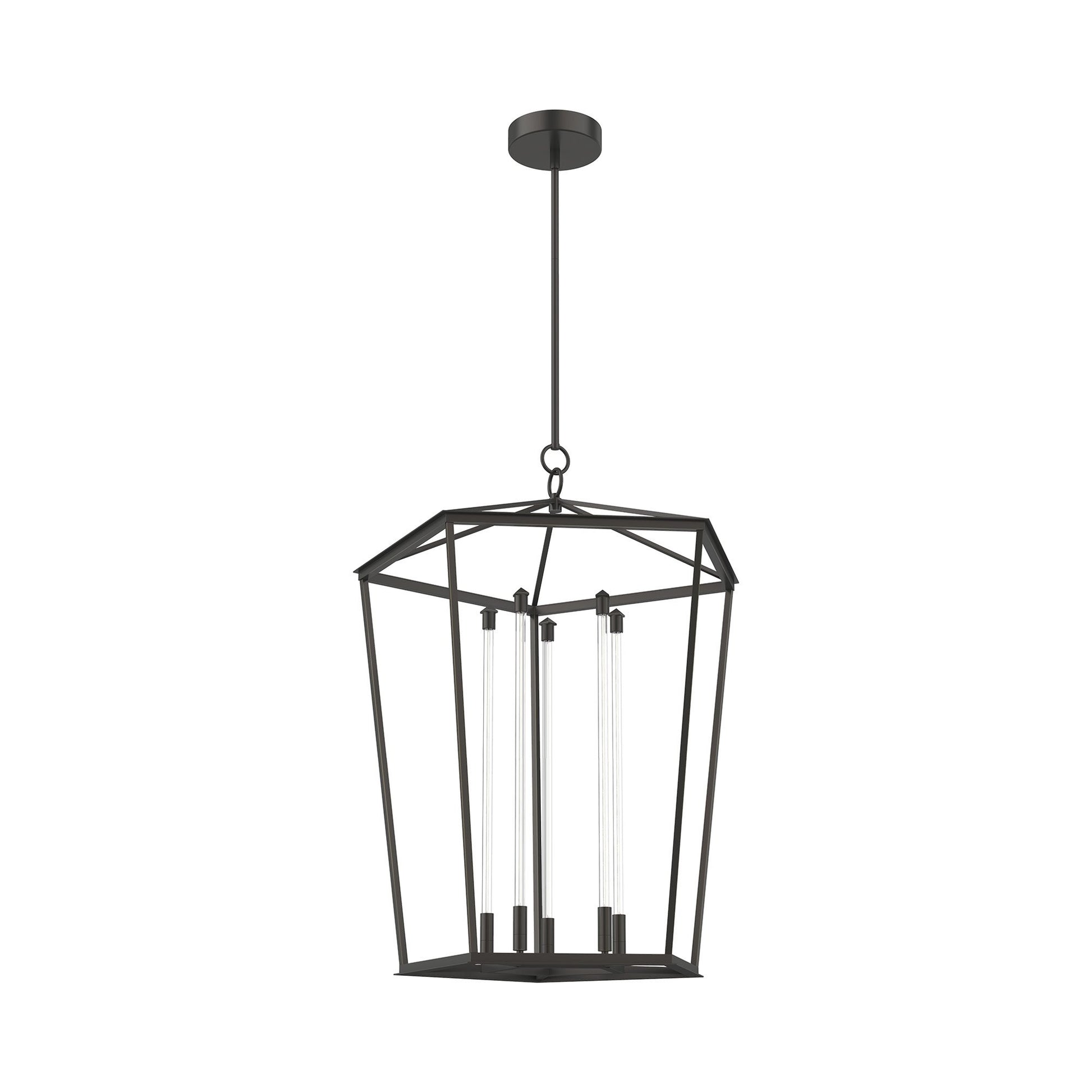 Delphine LED Pendant Light in Large/Urban Bronze.