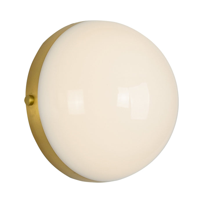 Globo LED Wall Light in Brushed Gold.
