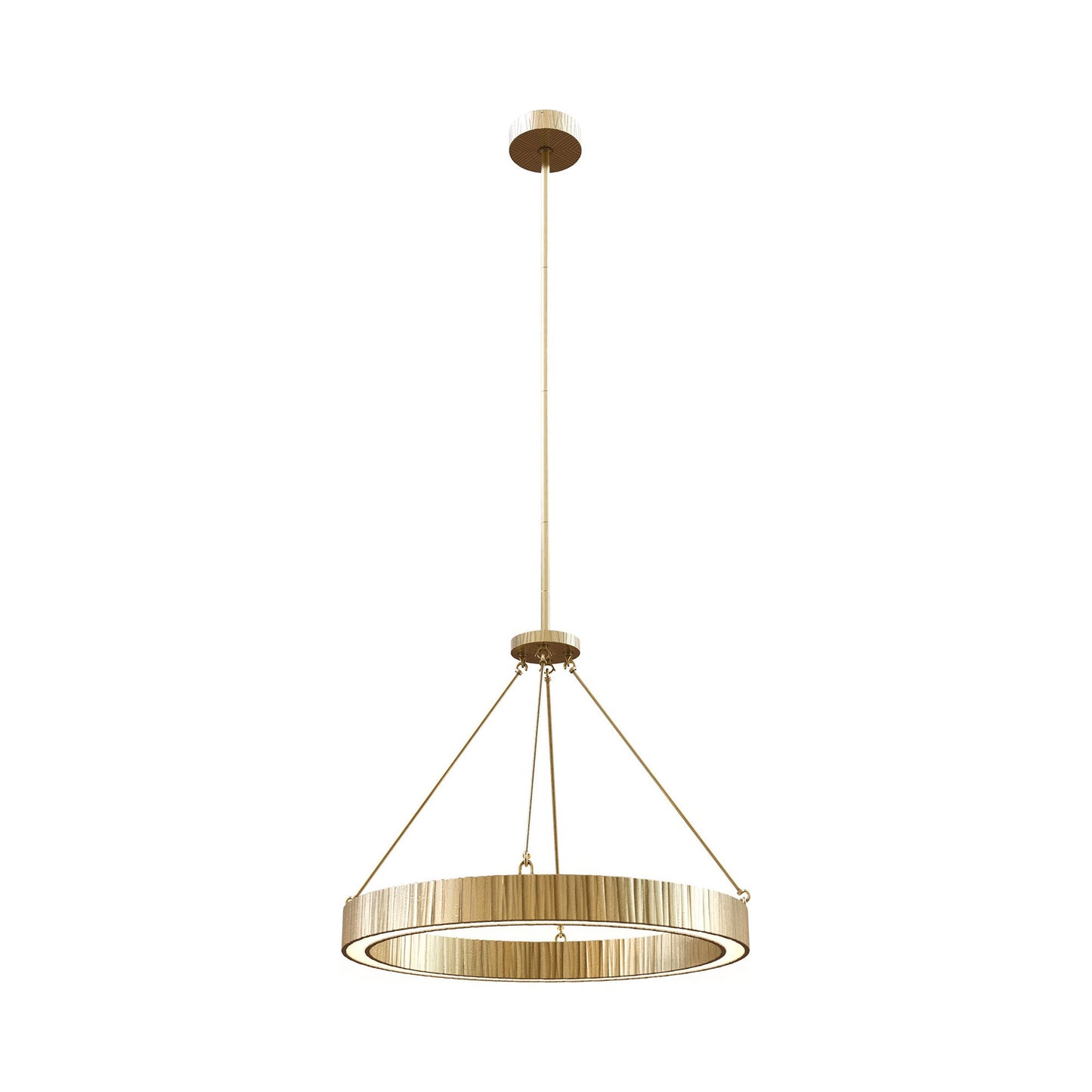 Kensington LED Pendant Light in Vintage Brass.