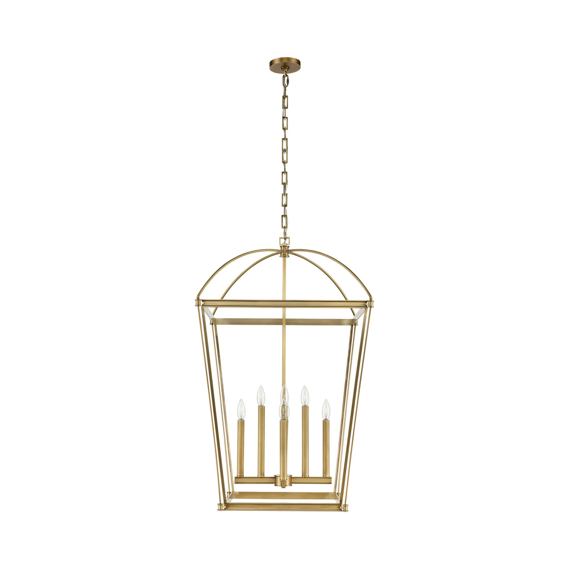Manor Foyer Pendant Light in Large/Vintage Brass.
