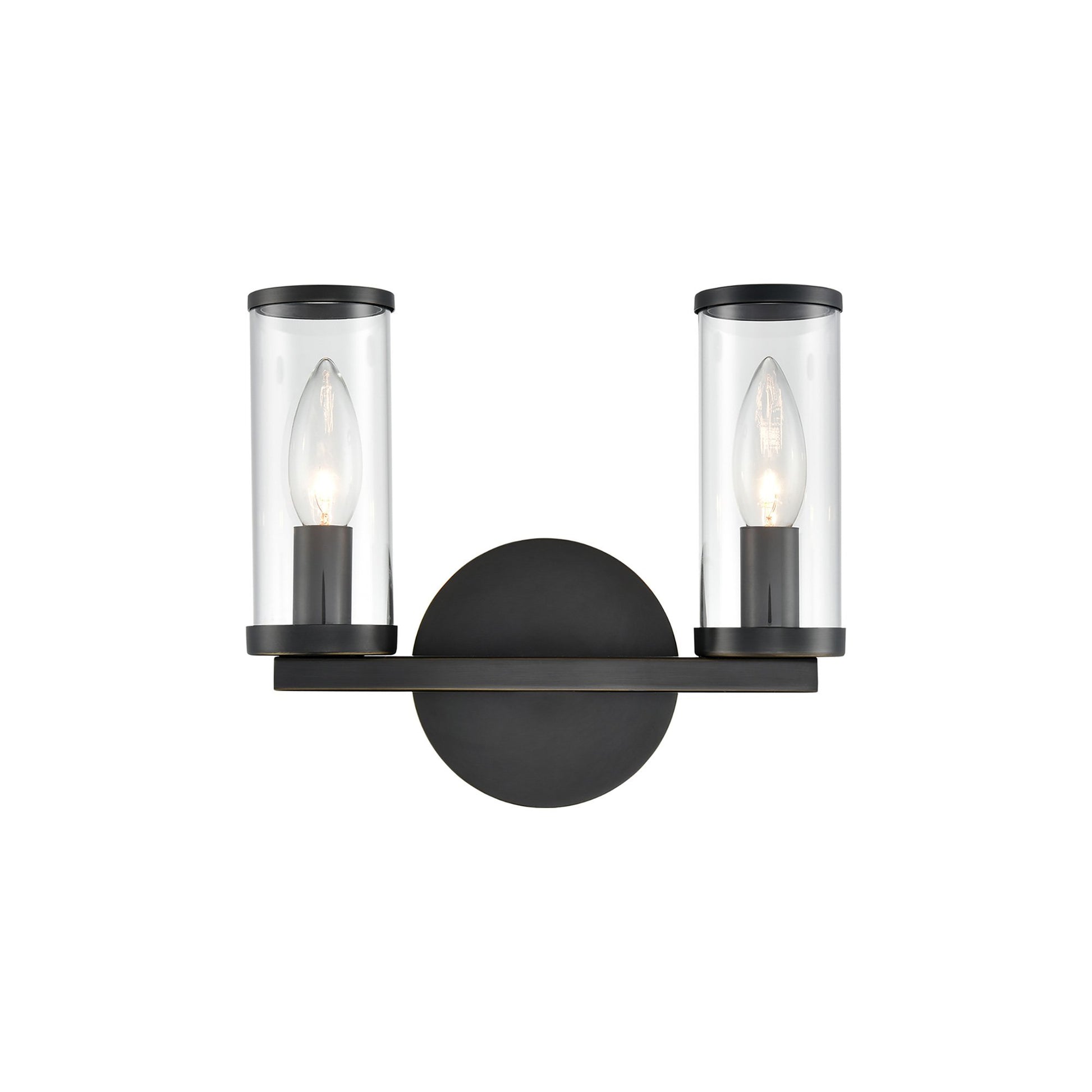Revolve Bath Vanity Wall Light in Urban Bronze (2-Light).