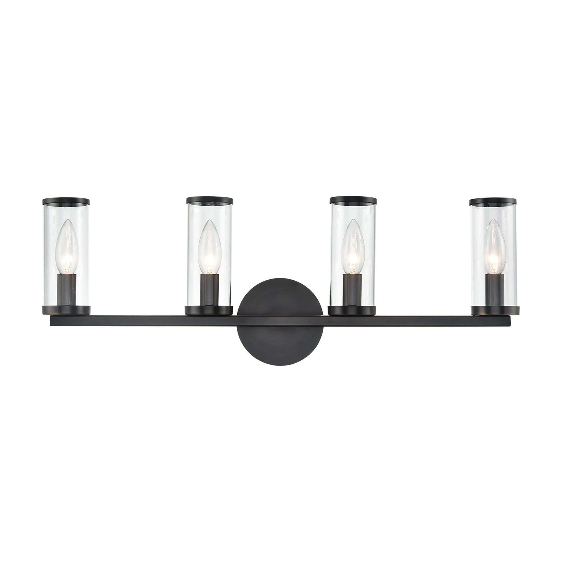 Revolve Bath Vanity Wall Light in Urban Bronze (4-Light).