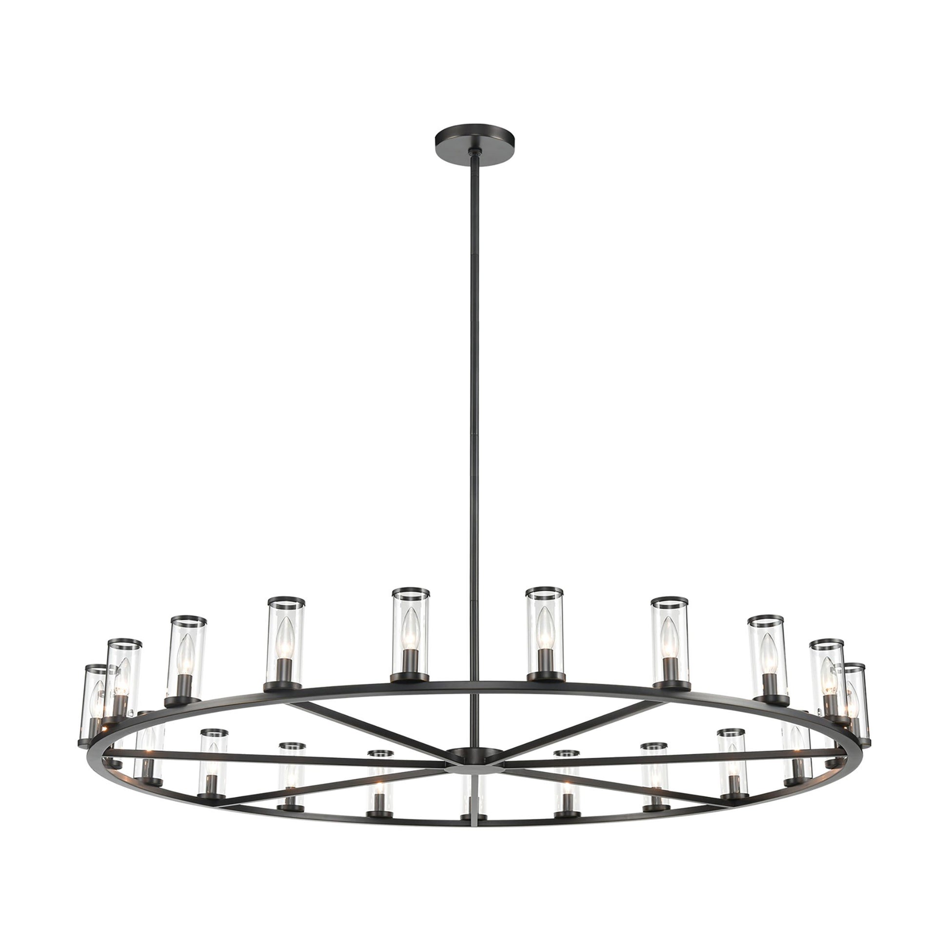 Revolve Chandelier in Urban Bronze (21-Light/6.63-Inch).
