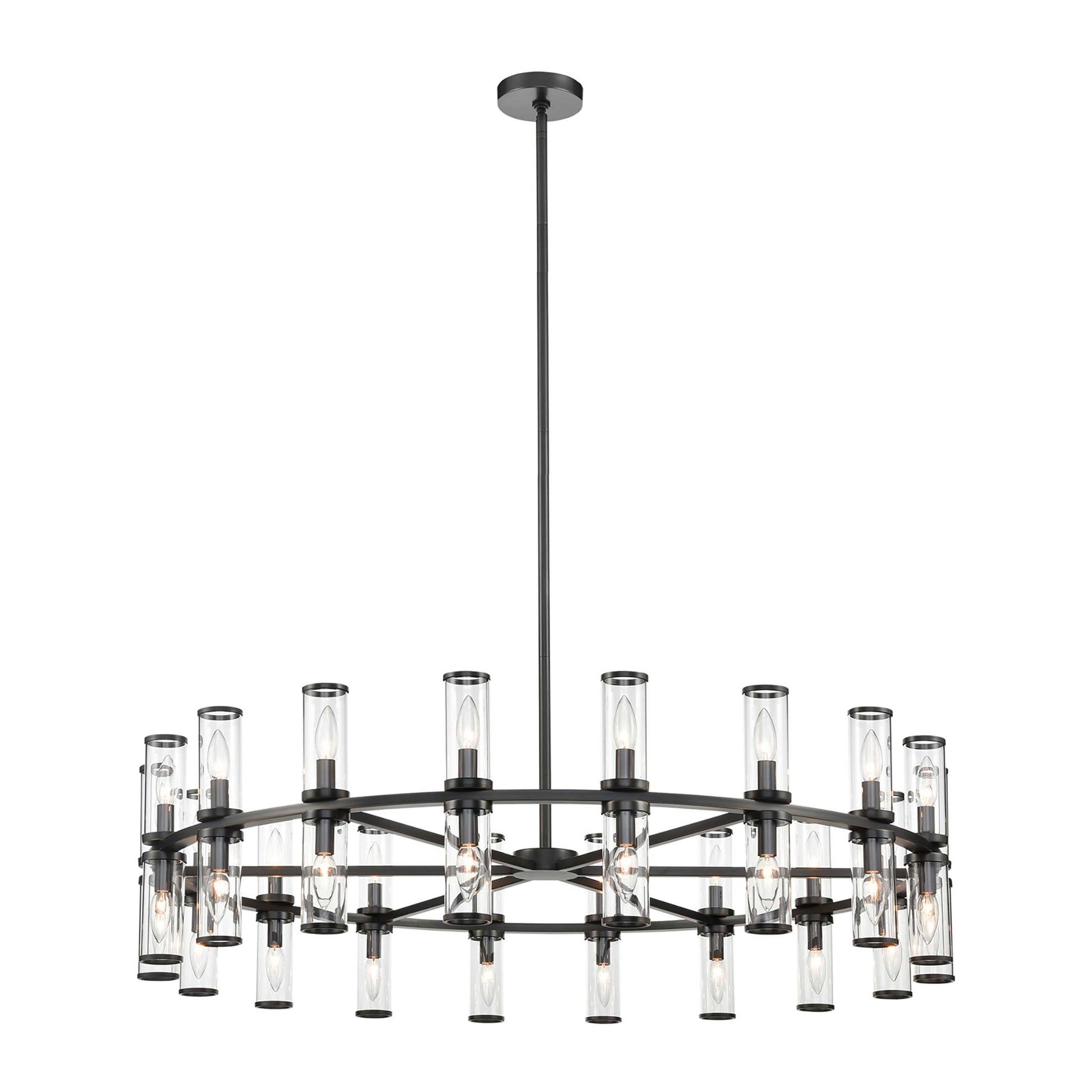 Revolve Chandelier in Urban Bronze (36-Light/12.63-Inch).