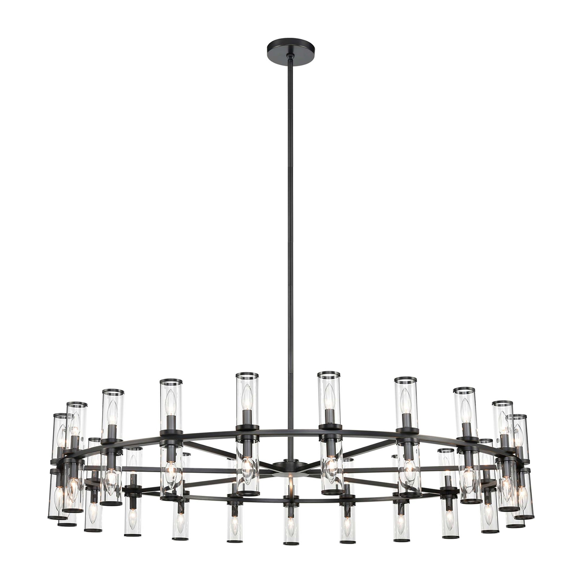 Revolve Chandelier in Urban Bronze (42-Light/12.63-Inch).