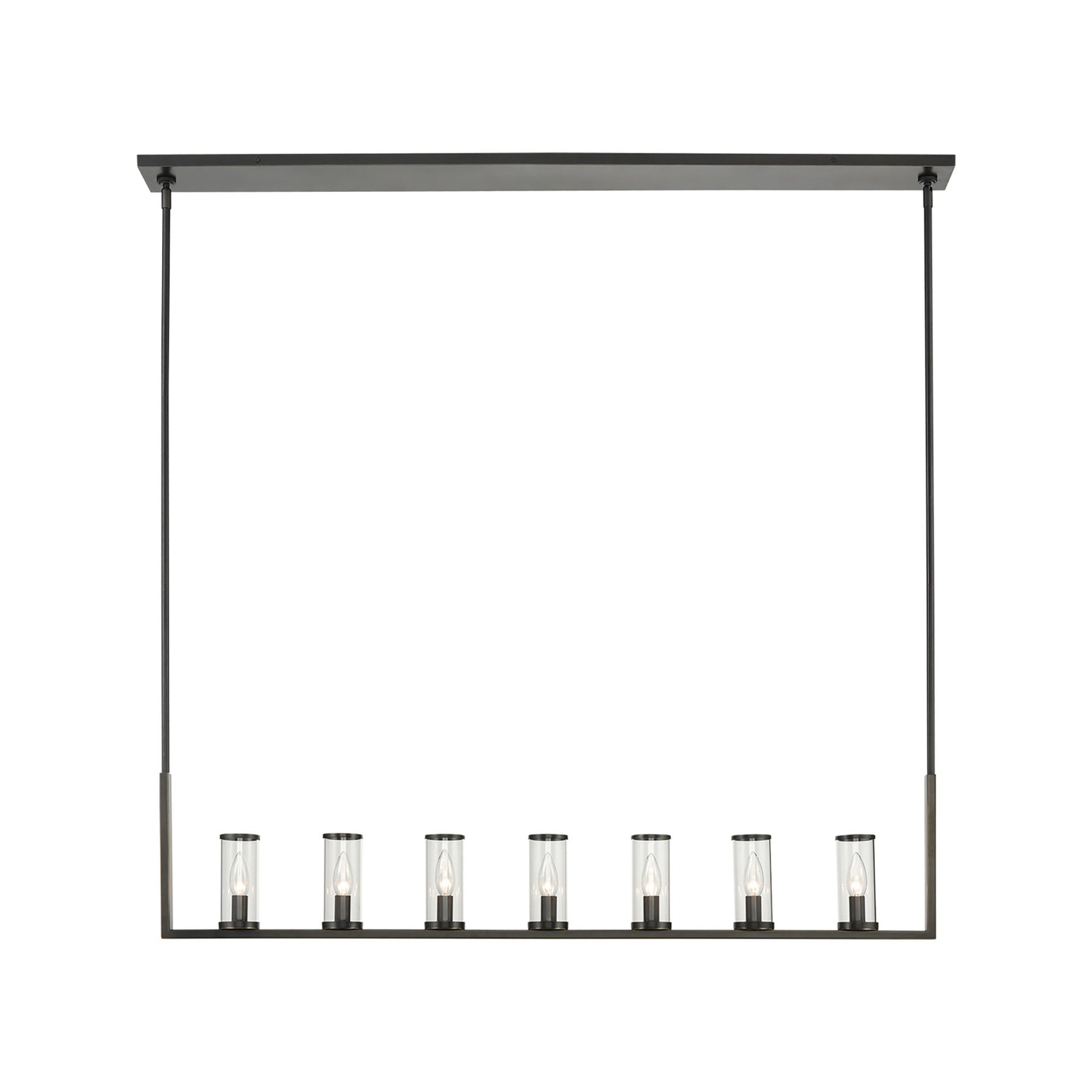 Revolve Linear Pendant Light in Urban Bronze (7-Light).