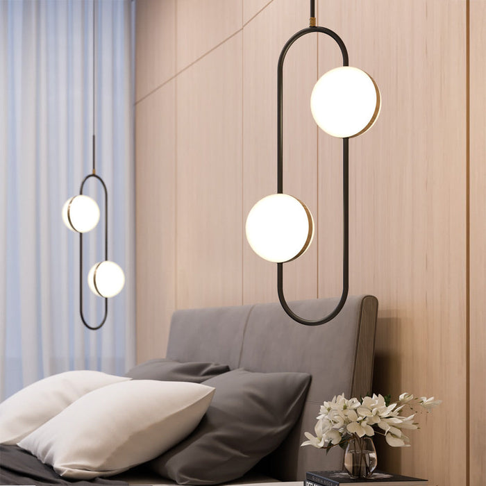Tagliato LED Vertical Pendant Light in bedroom.