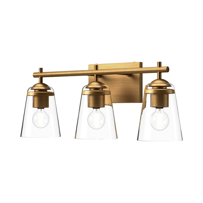 Addison Vanity Wall Light in Aged Gold.