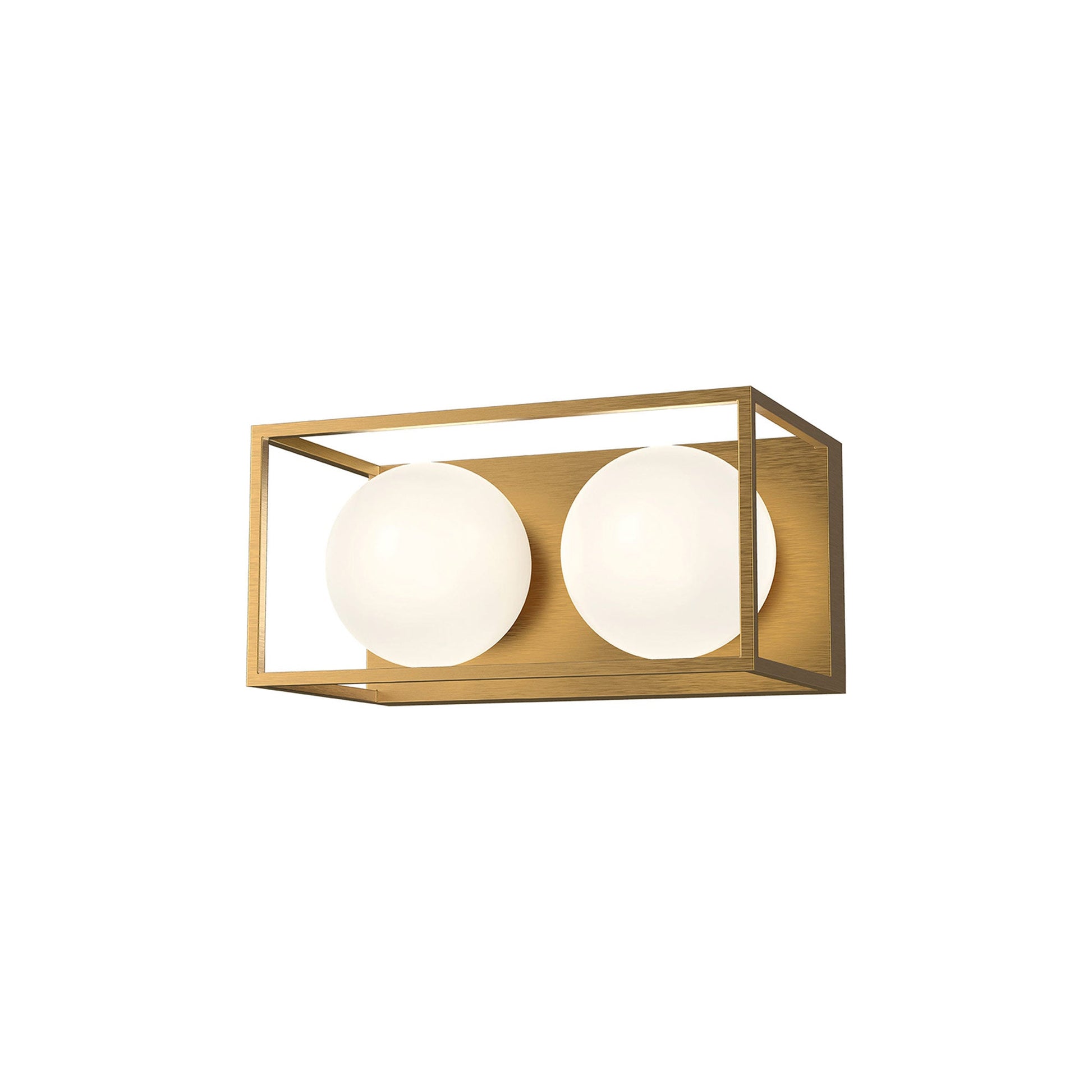 Amelia Vanity Wall Light in Aged Gold (2-Light).