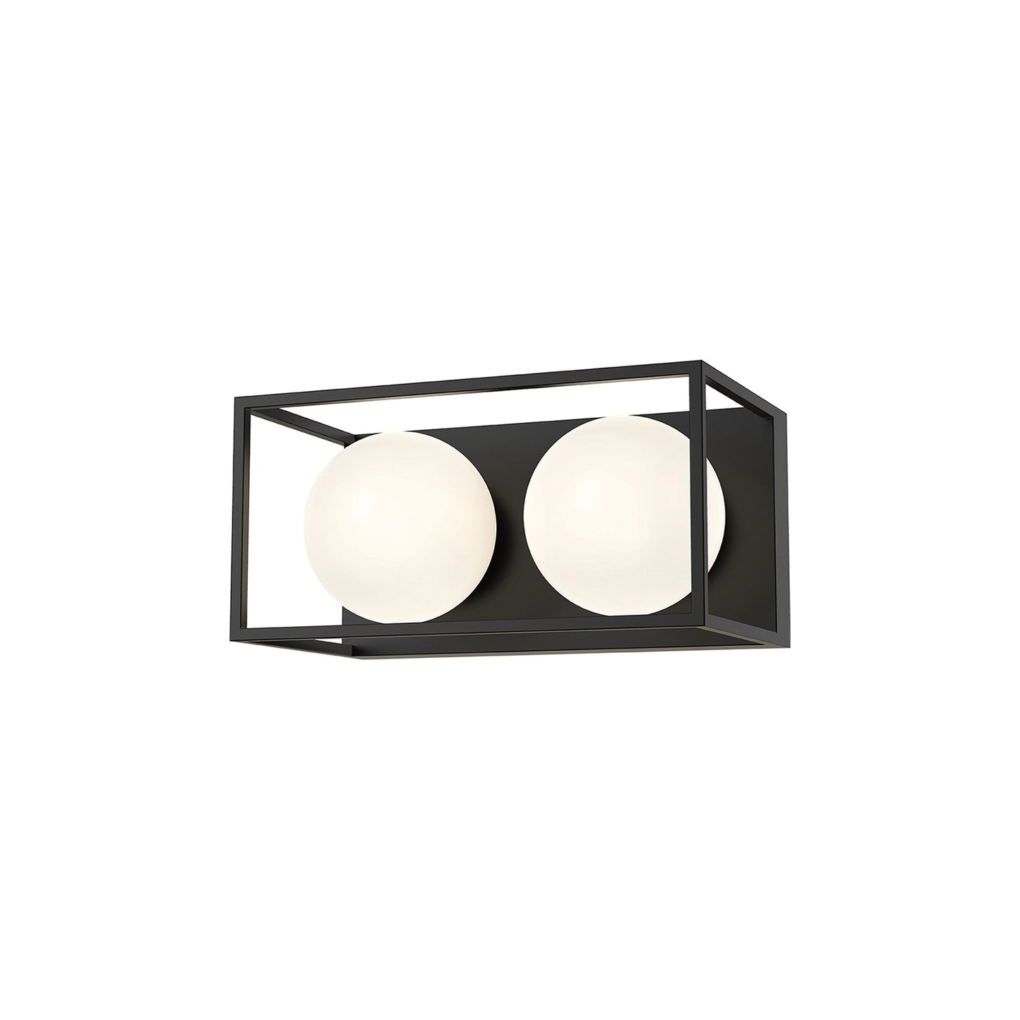 Amelia Vanity Wall Light in Matte Black (2-Light).