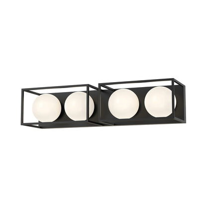 Amelia Vanity Wall Light in Matte Black (4-Light).