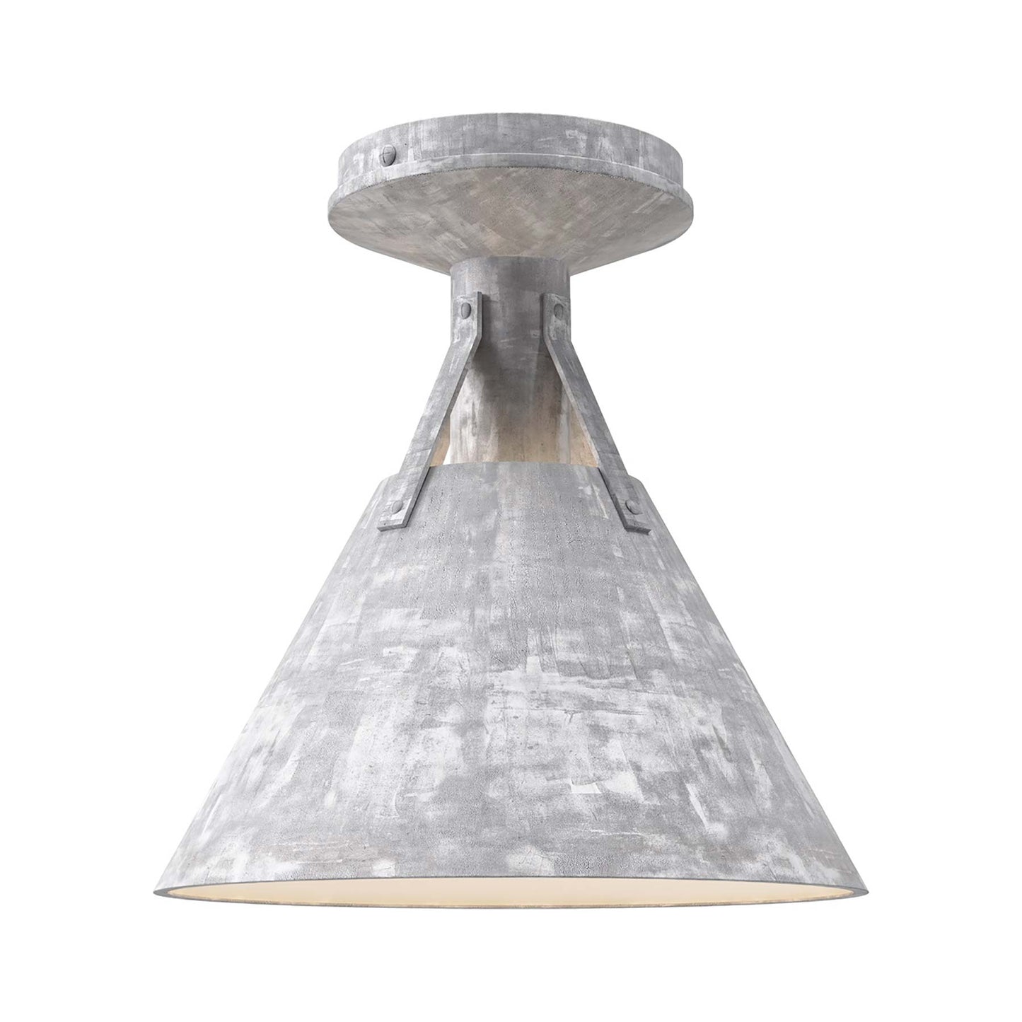 Archer Semi Flush Mount Ceiling Light in Steel (10-Inch).