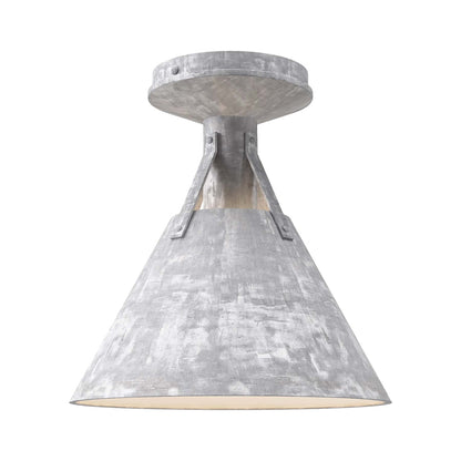 Archer Semi Flush Mount Ceiling Light in Steel (10-Inch).