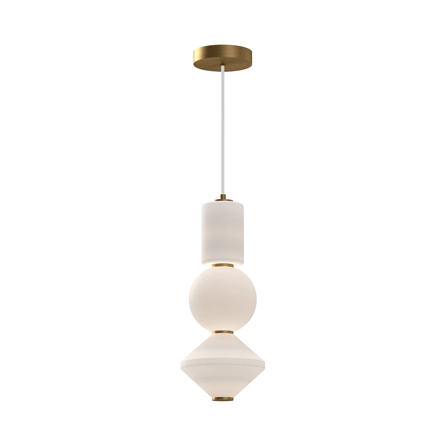 Bijou LED Pendant Light in Aged Gold (19.38-Inch).