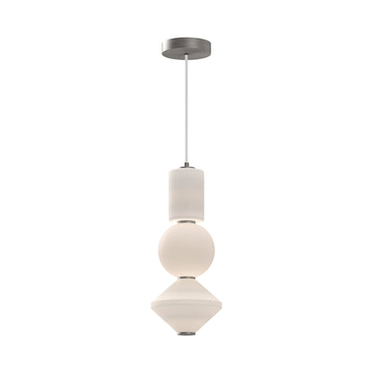 Bijou LED Pendant Light in Brushed Nickel (19.38-Inch).