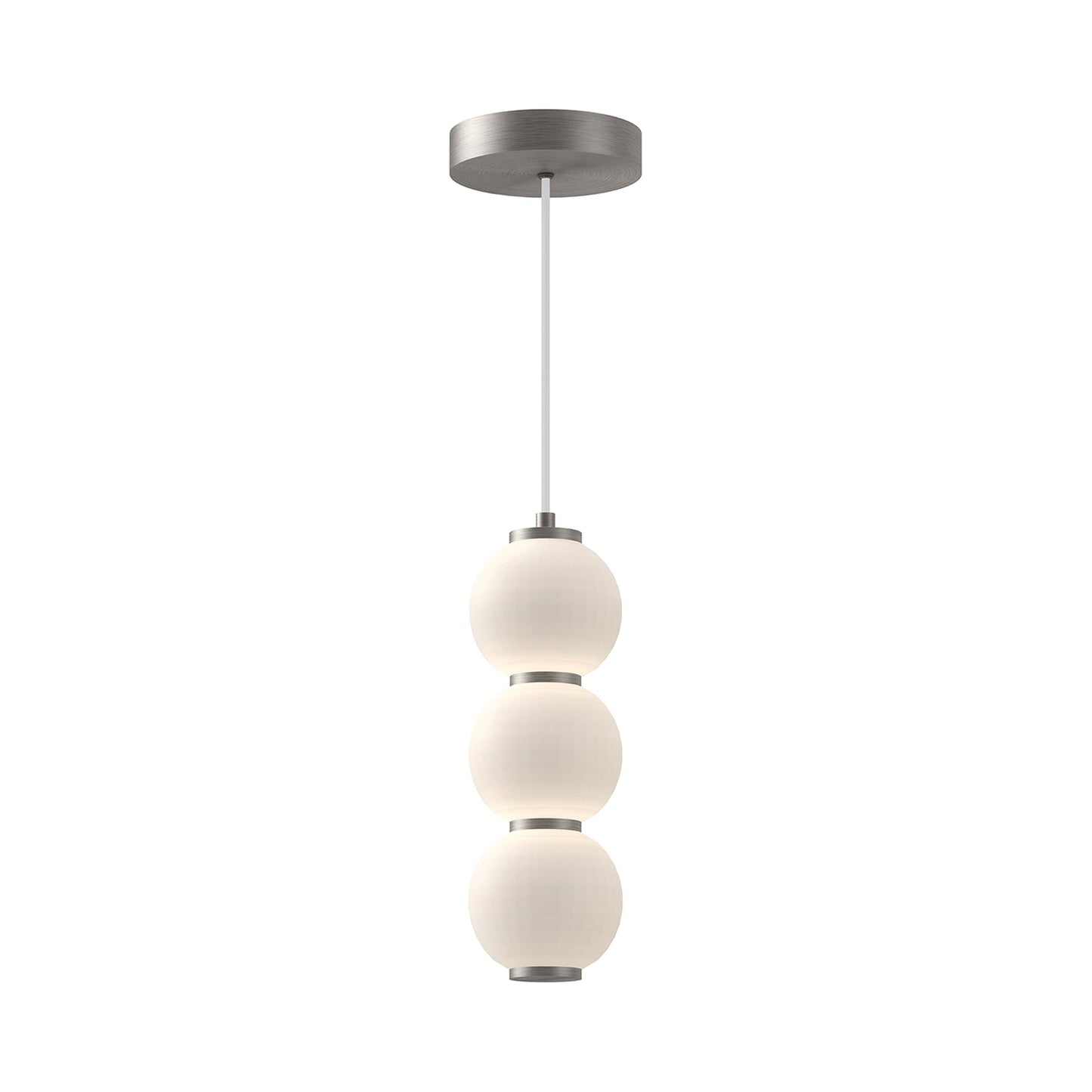 Bijou LED Pendant Light in Brushed Nickel (19.75-Inch).