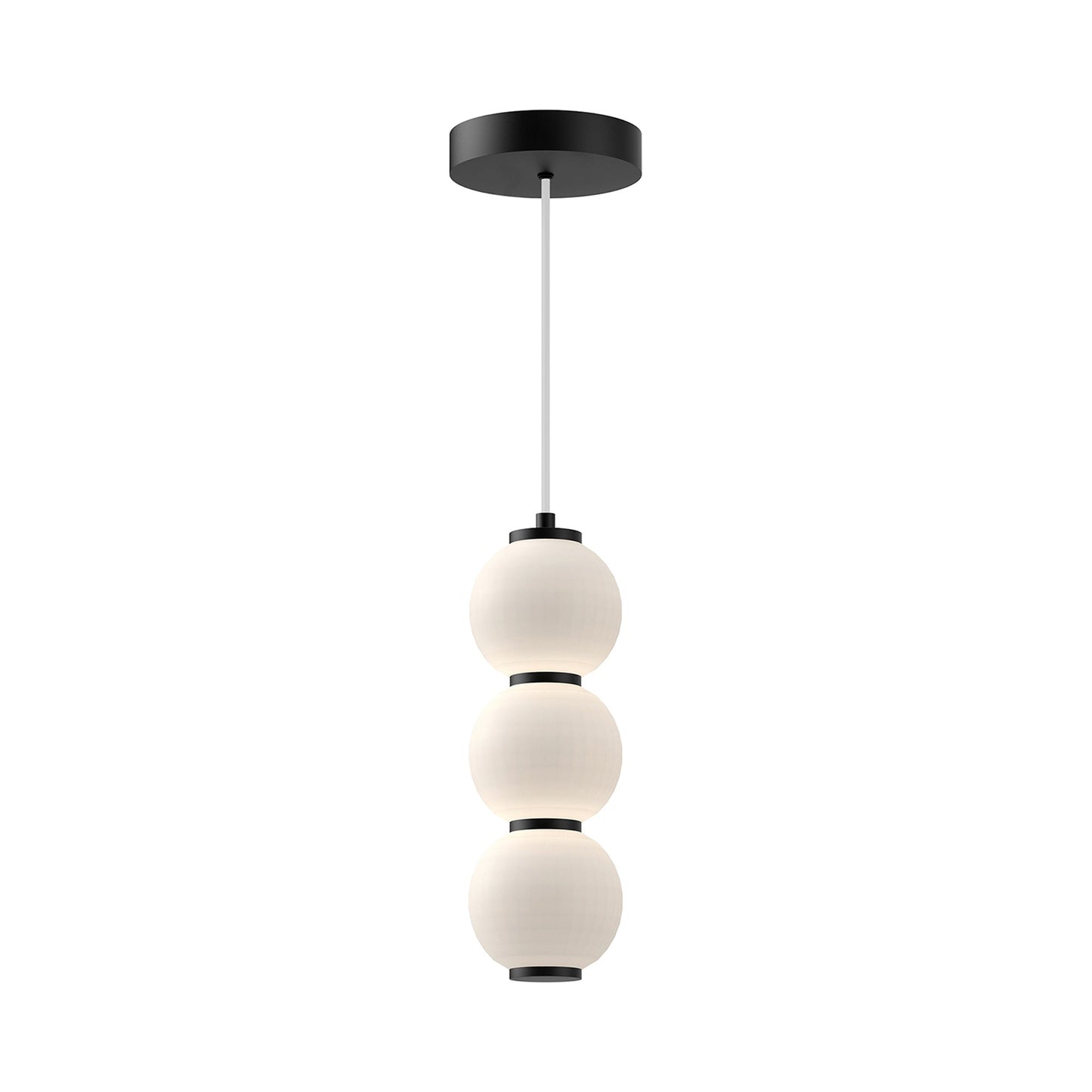 Bijou LED Pendant Light in Matte Black (19.75-Inch).