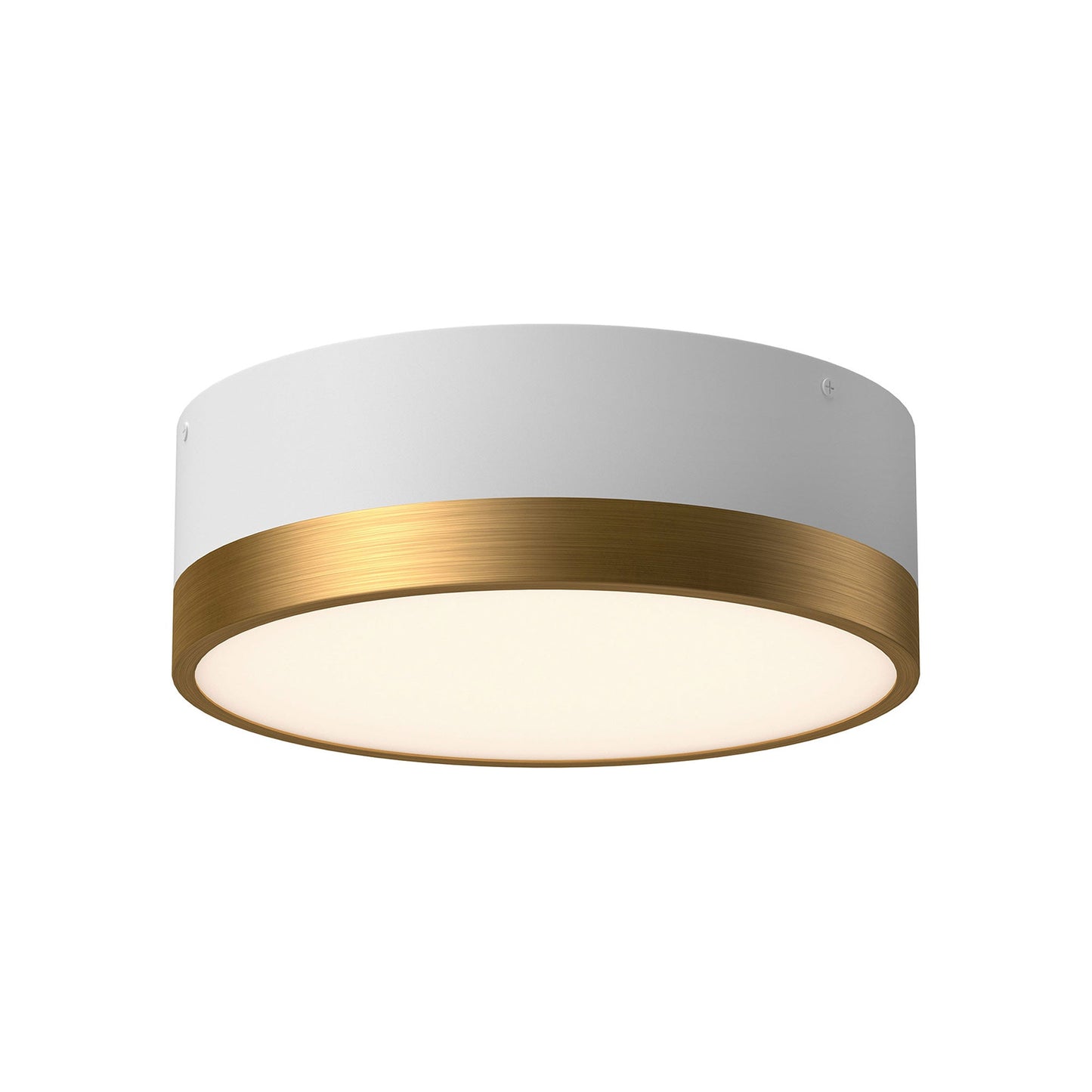 Brisbane Flush Mount Ceiling Light in Aged Gold/White (Small).