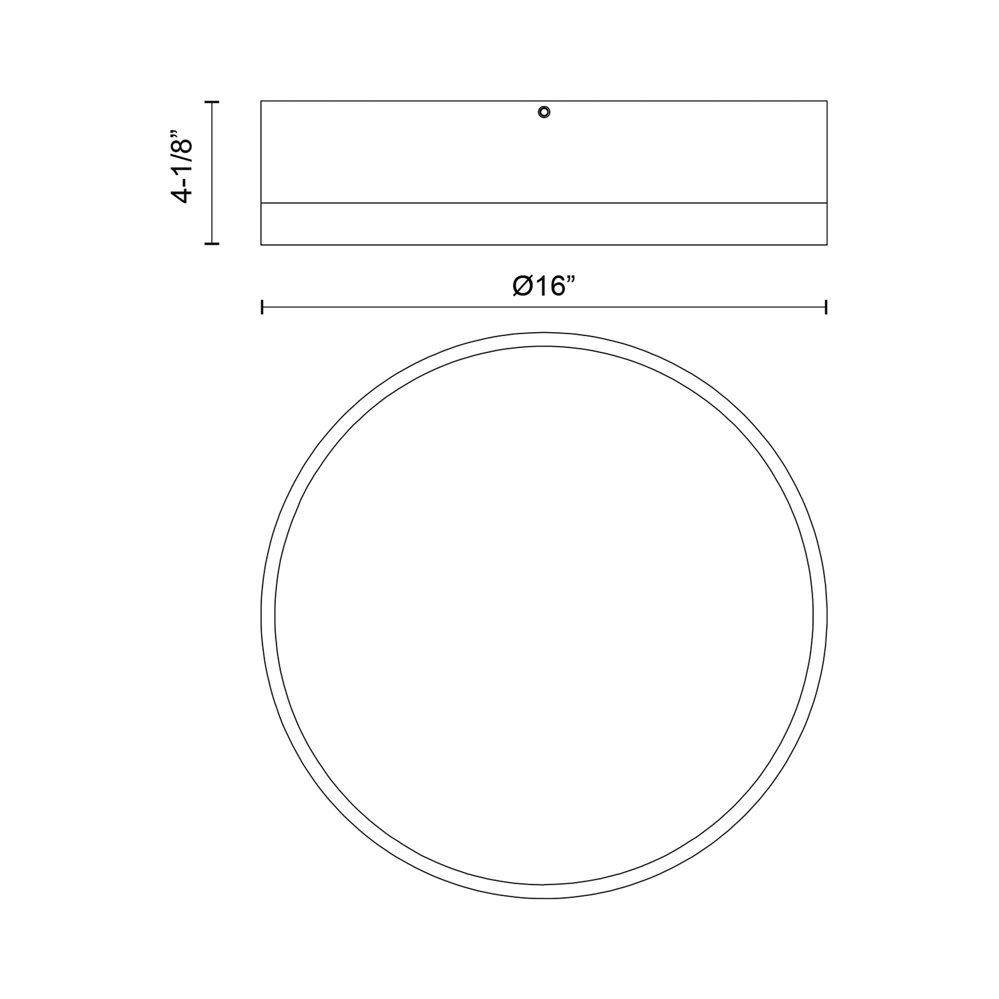 Brisbane Flush Mount Ceiling Light - line drawing.