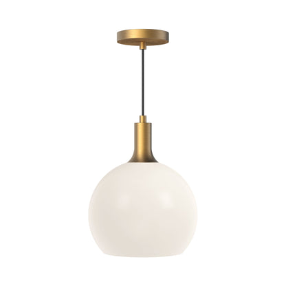 Castilla Pendant Light in Aged Gold/Opal Matte Glass (Large).