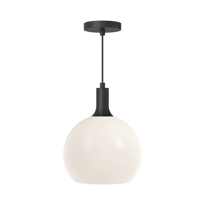 Castilla Pendant Light in Matte Black/Opal Matte Glass (Large).